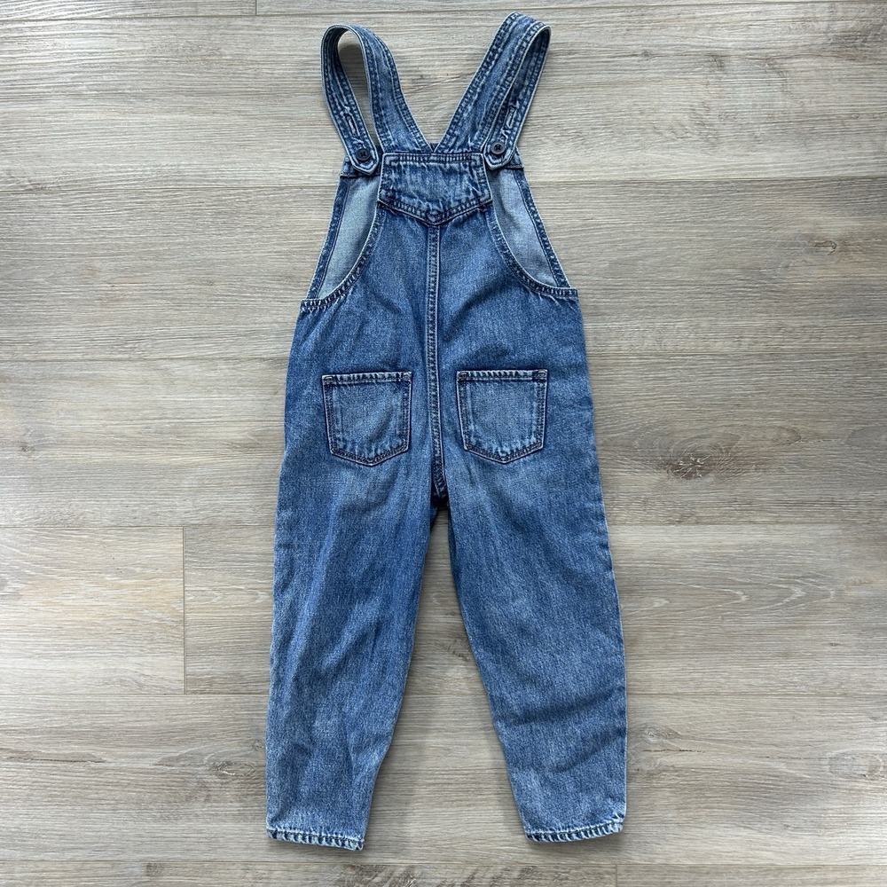 Baby Gap Disney Size 5Y Minnie Mouse Embrioded Girls Denim Overalls - Picture 5 of 11